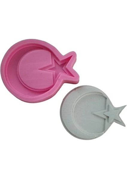 Ay Yıldız Bayrak Pano Süsü Süslemesi Silikon Kalıp