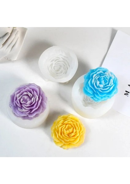 Şakayık Mum Silikon Kalıbı Küçük Boy 4,2 cm Zarif Tasarım ile Estetik Dekorasyon