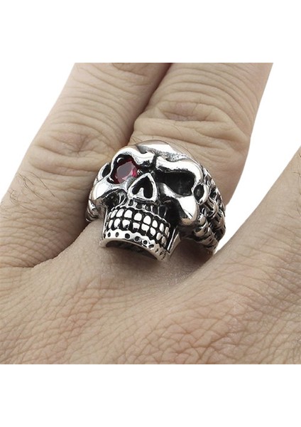 Erkek Yüzük Gümüş 925 Motorcu Kurukafa modelleri