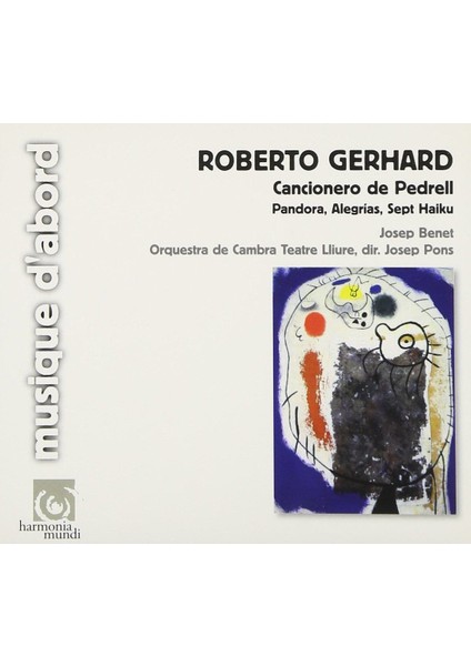 Gerhard: Cancıonero De Pedrell, Pandora, Alegrıas,-Cd
