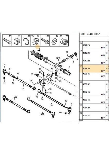 Direksiyon Körüğü 106 Saxo (0664344-4066.34)