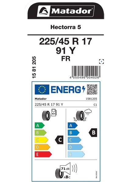 225/45 R17 91Y Fr Hectorra 5 Oto Yaz Lastiği (Üretim Yılı: 2024) modelleri