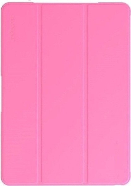 Ziyapaşateknoloji Apple Ipad Mini 4 Gizli Mıknatıslı Standlı Ultra Ince Pembe Deri Kılıf