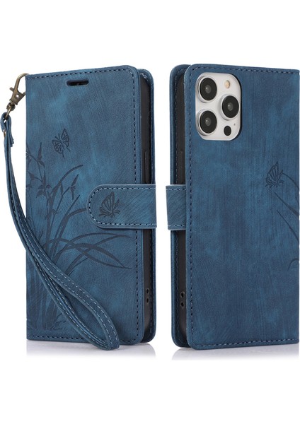Zhstore-Iphone 15 Pro Max Için Orkide Deri Kılıf (Yurt Dışından)