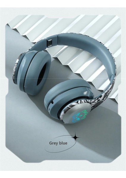E83 Grafiti Desenli LED Işıklı Kablosuz Bluetooth Tasarım Kulaklık
