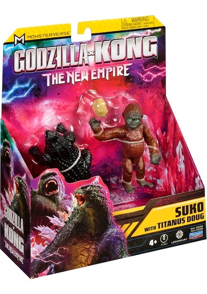 Godzilla ve Kong Aksiyon Figür Suko With Titanus Doug