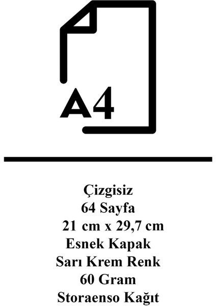 A4 Defter 12 Edward Munch The Scream 1893 Çizgisiz 64 Sayfa 21X29,7 cm