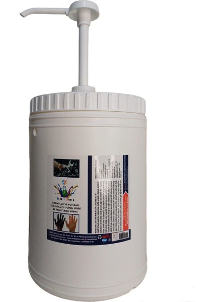 Sanayi Tipi Kumlu Ponzalı El Temizleme Kremi ( Sabunu ) 4kg