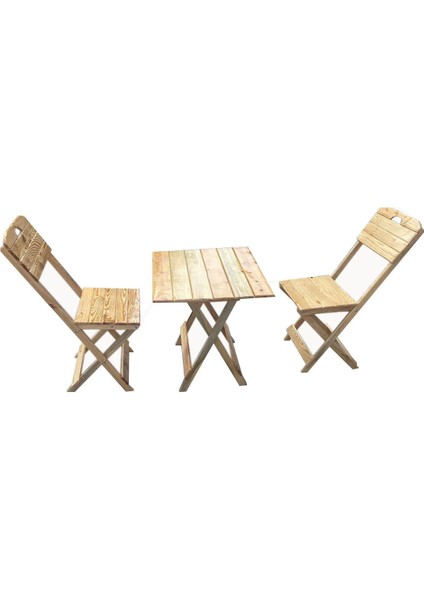 Naturel Kamp Masa Sandalye Seti