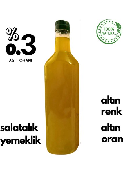 Ayvalık Natural Sızma Zeytinyağı 5 Litre % 0,3 Asit % 100 Doğal Teneke Kutulu Ambalajında