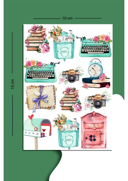 5 Parça Vintage Set Planner Ajanda Bullet Journal Için Uygun Set