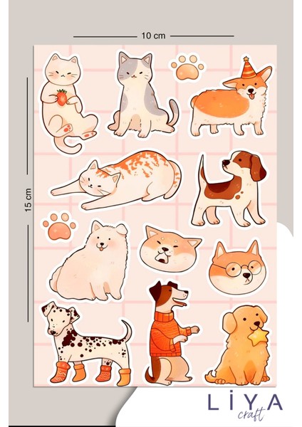 Süper Sevimli 165ADET Kedi Sticker Set-Planner Ajanda Bullet Journal Için Uygun Set