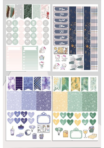 Muhteşem 12 Sayfa Planlayıcı Sticker Set fiyatları