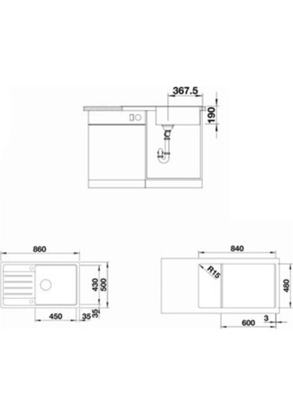 Legra Granit Evye, Antrasit  Xl 6s 523326