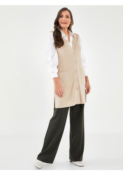 Lcw Grace Kadın V Yaka Düz Yelek fırsatları