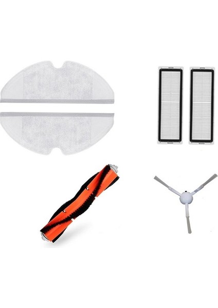 Xiaomi Vacuum Mop 2 (STYTJ03ZHM) Aksesuar Seti: 2 Adet Fiber Mop Bezi - 2 Adet Hepa Filtre - 1 Adet Yan Fırça - 1 Adet Ana Fırça