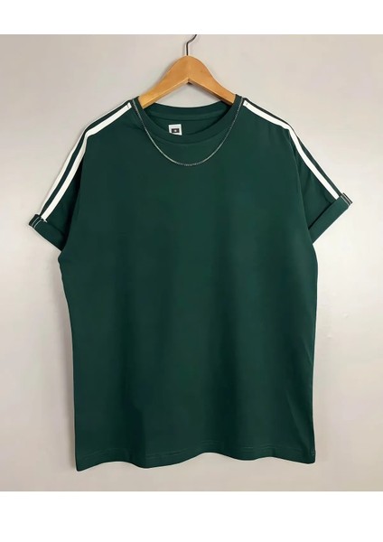 Tshirt Oversize 20/1 Supreme Kumaş Pamuk Omuzu 3 Şerit Detaytlı