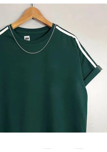 Tshirt Oversize 20/1 Supreme Kumaş Pamuk Omuzu 3 Şerit Detaytlı