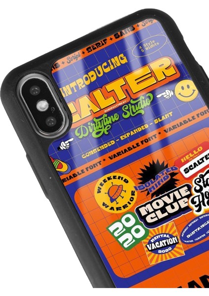 Apple iPhone Xs Max Retro Club Tasarımlı Glossy Telefon Kılıfı modelleri