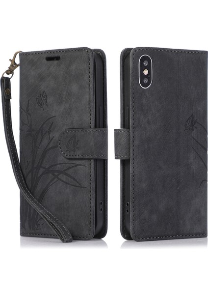 Zhstore-Iphone x / Xs Için Orkide Deri Kılıf (Yurt Dışından)