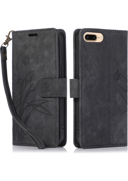 Zhstore-Iphone 7 Plus / 8 Plus Için Orkide Deri Kılıf (Yurt Dışından)