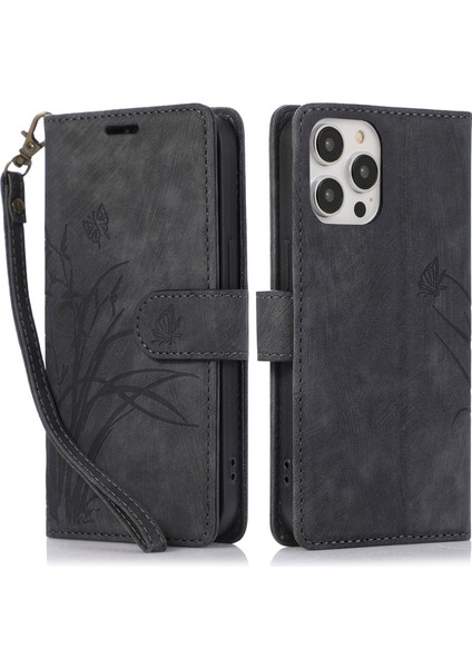 Zhstore-Iphone 13 Pro Max Için Orkide Deri Kılıf (Yurt Dışından)