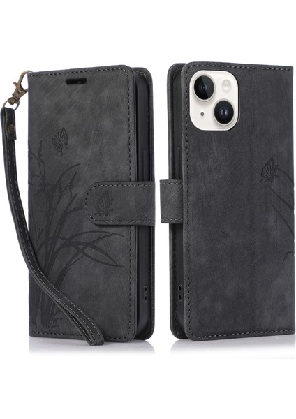 Zhstore-Iphone 14 Plus Için Orkide Deri Kılıf (Yurt Dışından)