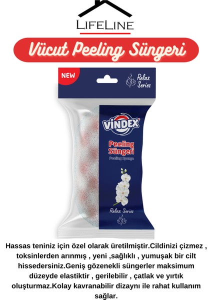 Vücut Bakım Peeling Terapi Spa Yumuşak Banyo Sünger Seti 5'li