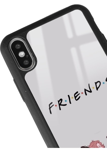 Apple iPhone Xs Max Doodle Friends Tasarımlı Glossy Telefon Kılıfı modelleri