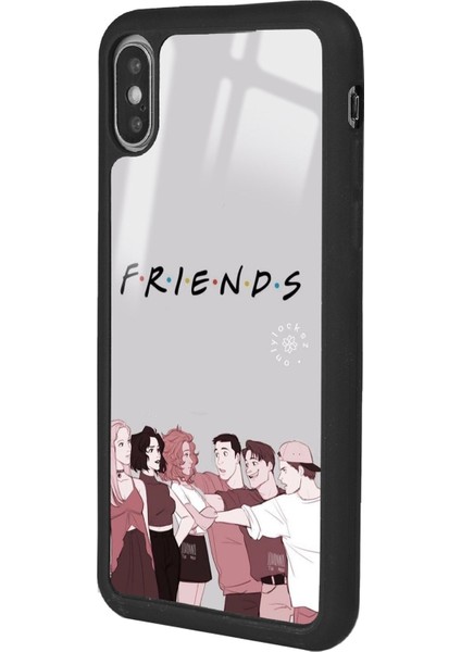 Apple iPhone Xs Max Doodle Friends Tasarımlı Glossy Telefon Kılıfı fırsatları