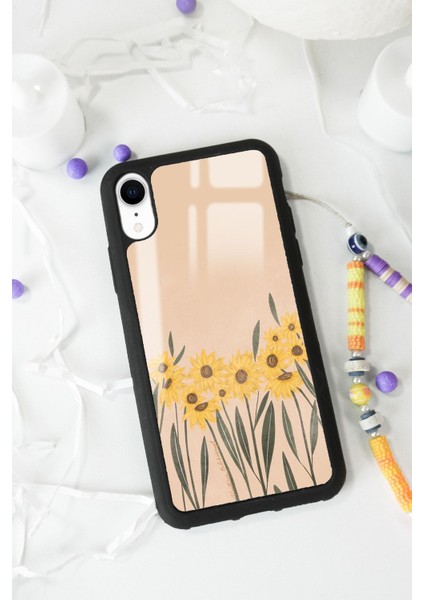 Apple iPhone Xr Watercolor Sunflower Tasarımlı Glossy Telefon Kılıfı fiyatları