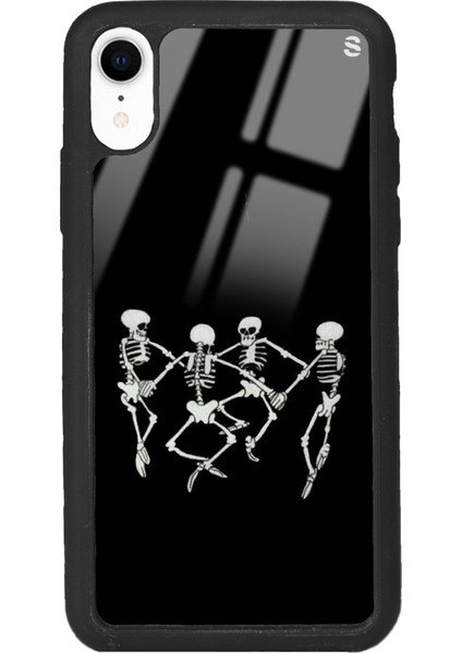 Apple iPhone Xr Dancer Skeleton Tasarımlı Glossy Telefon Kılıfı