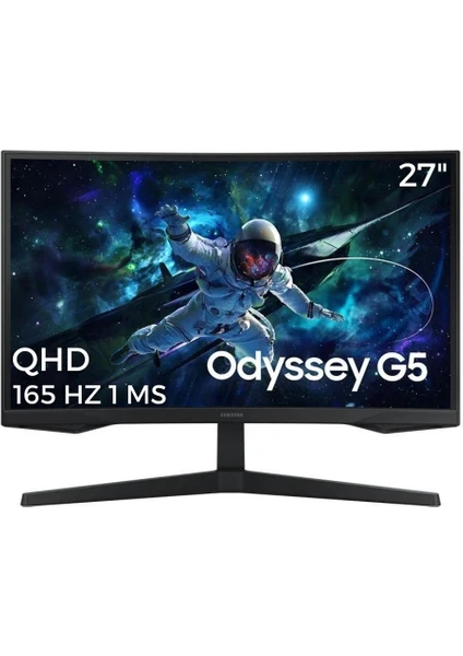 27" Odyssey G5 G55C LS27CG552EUXUF 1ms 165Hz (Hdmı+Dp) Qhd Curved Gaming Monitör