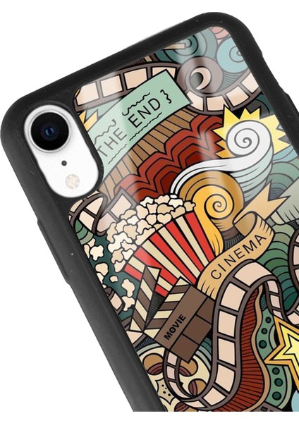Apple iPhone Xr Retro Cinema Tasarımlı Glossy Telefon Kılıfı modelleri