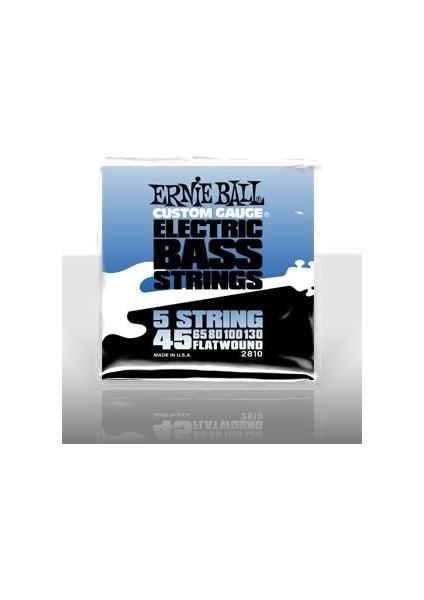 Müzik Reyonu Ernie Ball P02810 Flat 45-130 5 Telli Bas Gitar Teli