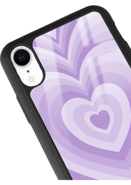 Apple iPhone Xr Lila Kalp Tasarımlı Glossy Telefon Kılıfı fiyatları