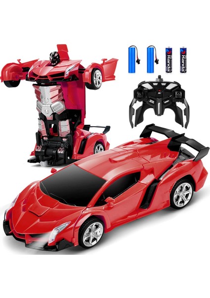 Uzaktan Kumandalı Araba - Robot Rc Arabaları Dönüştürün Tüm Pilleri Içerir: Tek Tuşla Deformasyon ve 360 Derece Dönen Sürüklenme, Erkekler/kızlar Için Mevcut Noel Doğum Günü Hediy (Yurt Dışından)