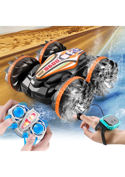 Çocuklar Için Amfibi Rc Araba - 2.4 Ghz Uzaktan Kumandalı Tekne Oyuncakları Erkekler Için Su Geçirmez Rc Canavar Kamyon Plaj Oyuncakları Araba Açık Havuz Su Oyuncak Çocuklar Için (Yurt Dışından)