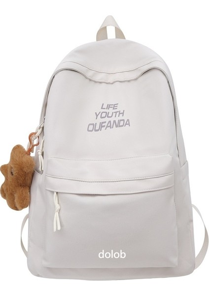 Ins Japon Tarzı Harajuku Moda Mektup Sırt Çantası Kore Versiyonu Basit Ruiying Öğrenci Okul Çantası Kadın Büyük Kapasiteli Sırt Çantası Erkek (Yurt Dışından)