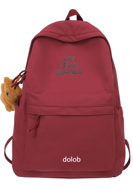 Ins Japon Tarzı Harajuku Moda Mektup Sırt Çantası Kore Versiyonu Basit Ruiying Öğrenci Okul Çantası Kadın Büyük Kapasiteli Sırt Çantası Erkek (Yurt Dışından)