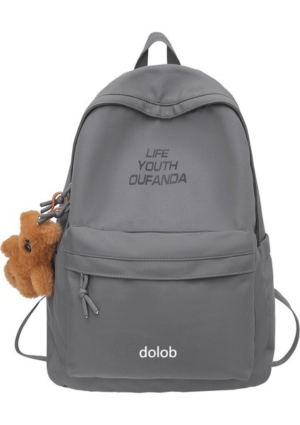 Ins Japon Tarzı Harajuku Moda Mektup Sırt Çantası Kore Versiyonu Basit Ruiying Öğrenci Okul Çantası Kadın Büyük Kapasiteli Sırt Çantası Erkek (Yurt Dışından)