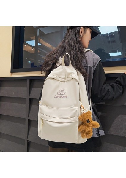 Ins Japon Tarzı Harajuku Moda Mektup Sırt Çantası Kore Versiyonu Basit Ruiying Öğrenci Okul Çantası Kadın Büyük Kapasiteli Sırt Çantası Erkek (Yurt Dışından) fiyatları