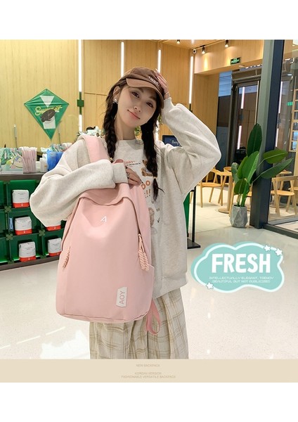 Kore Tarzı Lise Öğrencisi Okul Çantası Kadın Ins Serin Sırt Çantası Büyük Kapasiteli Hafif Üniversite Öğrencisi Çift Sırt Çantası (Yurt Dışından) indirimleri