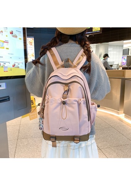 2024 Yeni Sırt Çantası Kız Büyük Kapasiteli Bilgisayar Sırt Çantası Sevimli Kız Lise Üniversite Öğrencisi Basit Okul Çantası (Yurt Dışından) fırsatları