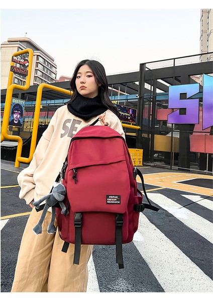 Sırt Çantası Erkek Basit Rahat Büyük Kapasiteli Küçük Seyahat Sırt Çantası Kadın Ortaokul Öğrencisi Lise Öğrencisi Okul Çantası Erkek (Yurt Dışından) modelleri