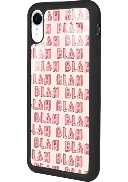 Apple iPhone Xr Blah Blah Tasarımlı Glossy Telefon Kılıfı modelleri