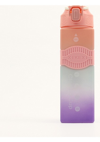 Spor Şişesi Gradyan Yaylı Kapak Kare Bardak 0.8l (Yurt Dışından)