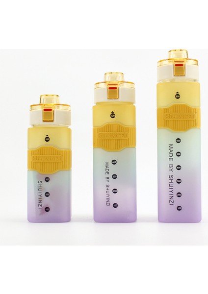 Dış Mekan Su Bardağı Degrade Renkli Kare Gökkuşağı Bardağı 900ML (Yurt Dışından)