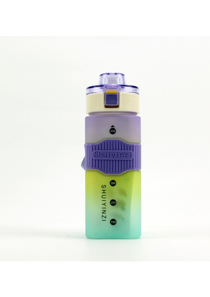 Dış Mekan Su Bardağı Degrade Renkli Kare Gökkuşağı Bardağı 900ML (Yurt Dışından) indirimleri