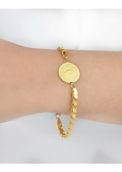 7,50 gr (Gram) Pullu Çeyrekli Bileklik 22 Ayar Altın fiyatları